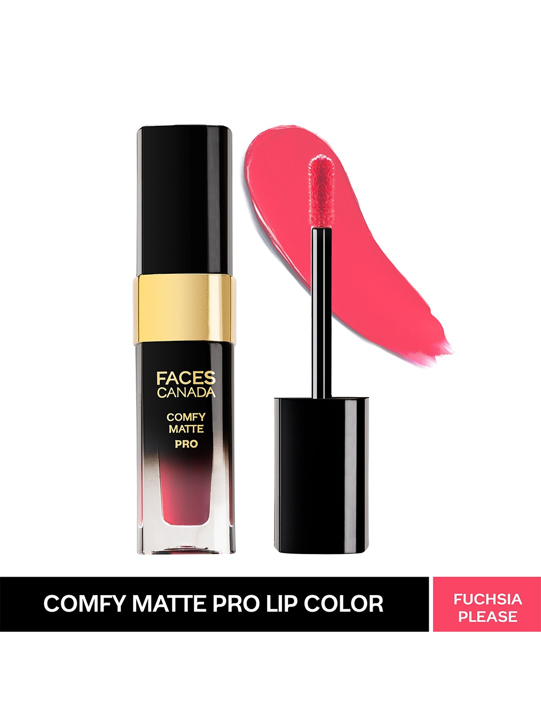 

FACES CANADA Comfy Matte Pro Liquid Lipstick 5.5ml - 10Hr Stay & No Dryness - Fuchsia Please 06, Pink
