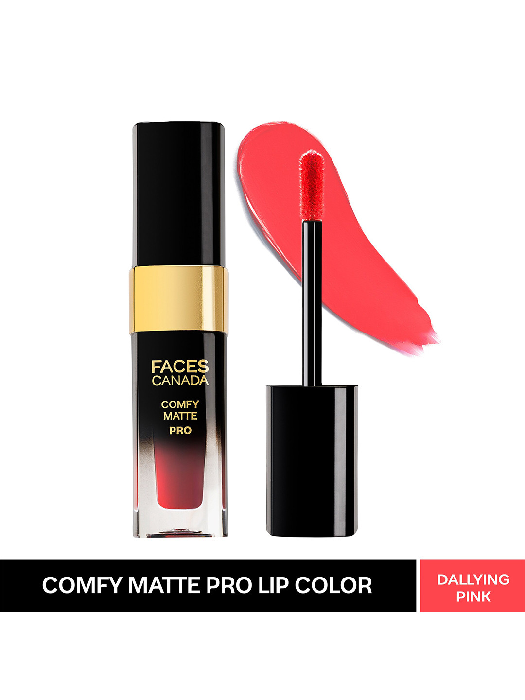 

FACES CANADA Comfy Matte Pro Liquid Lipstick 5.5ml - 10Hr Stay & No Dryness - Dallying Pink 12
