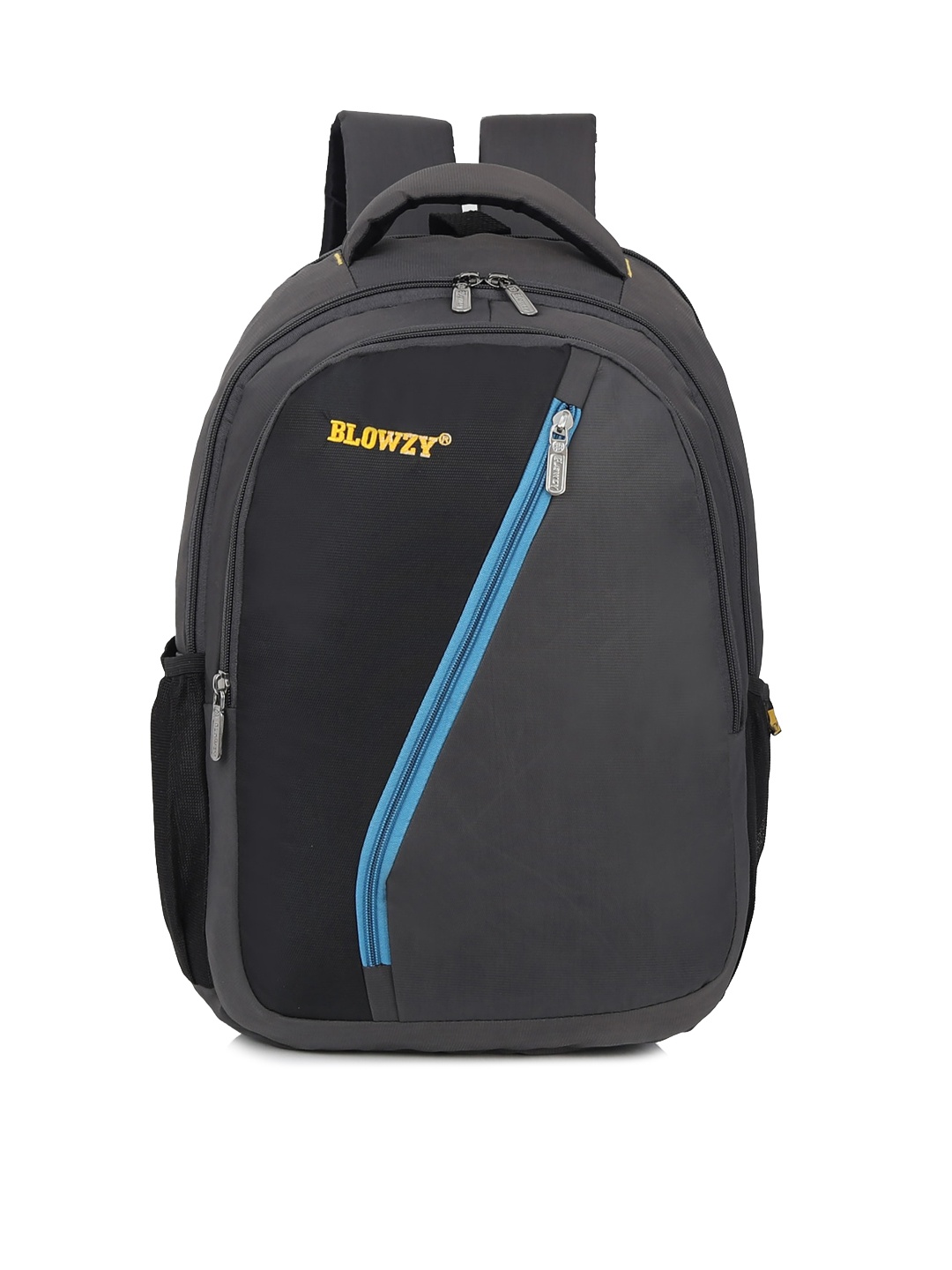 

Blowzy Bags Unisex Grey & Black Backpack