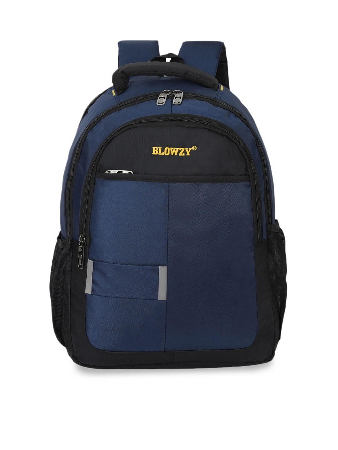 

Blowzy Bags Unisex Navy Blue & Black Backpack with Hip Strap