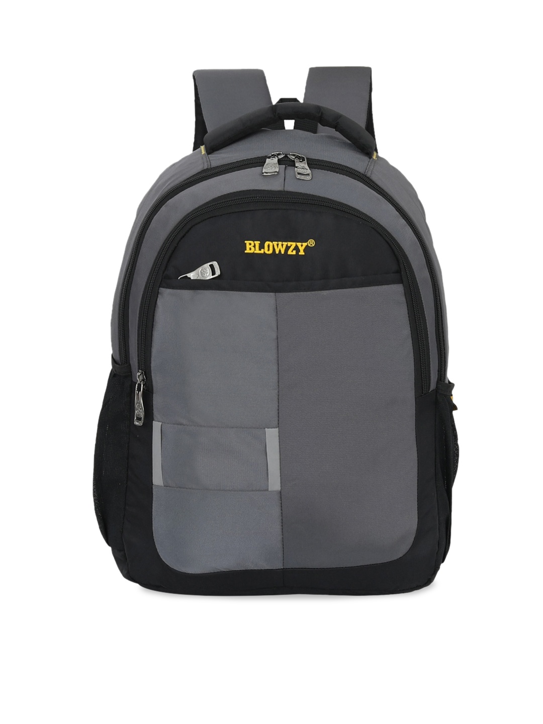 

Blowzy Bags Unisex Grey & Black Backpack with Hip Strap