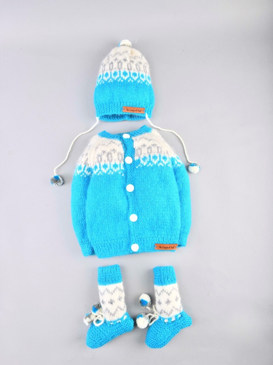 

The Original Knit Unisex Kids Blue & White Cardigan