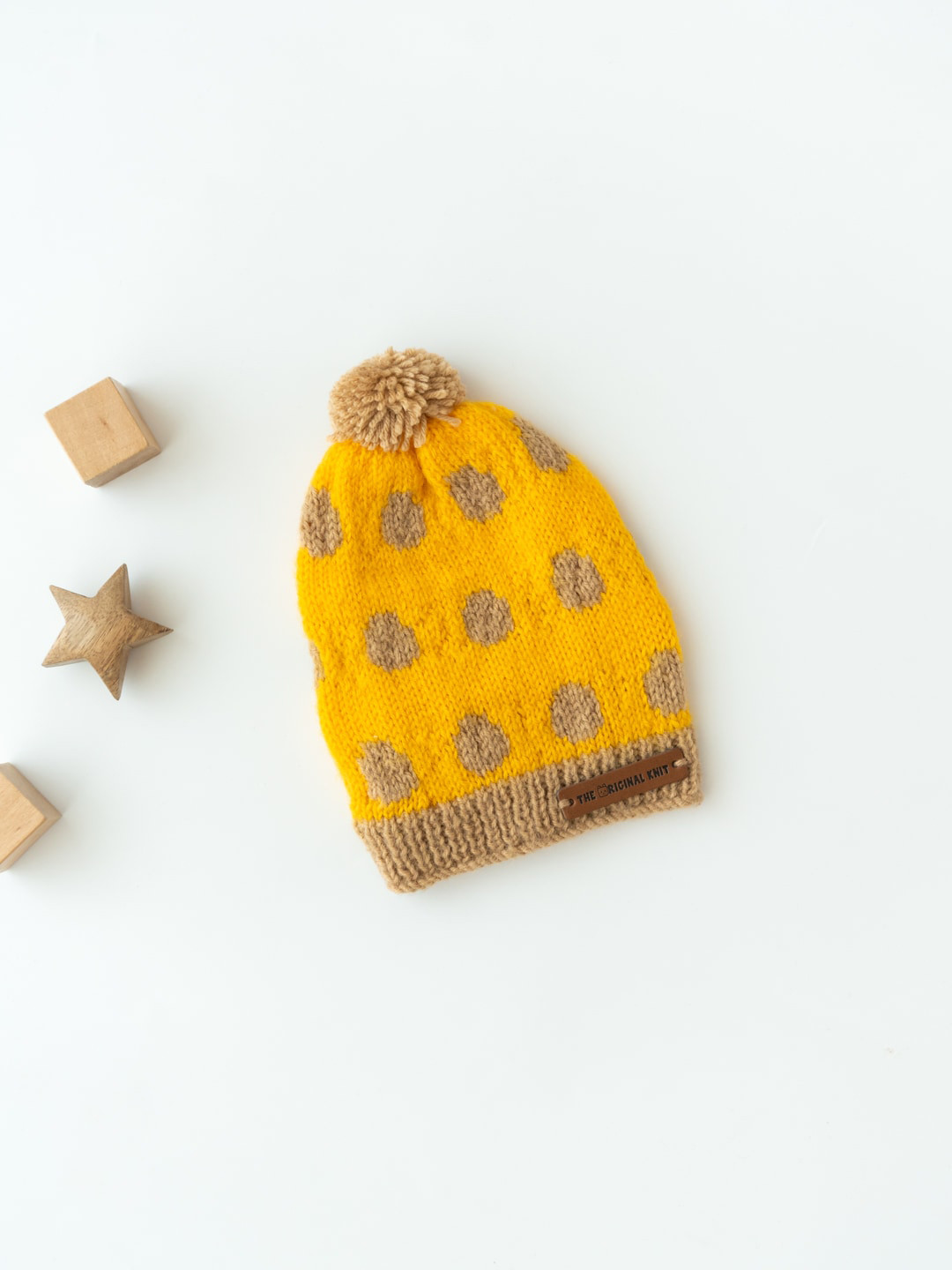

The Original Knit Unisex Kids Yellow & Beige Beanie