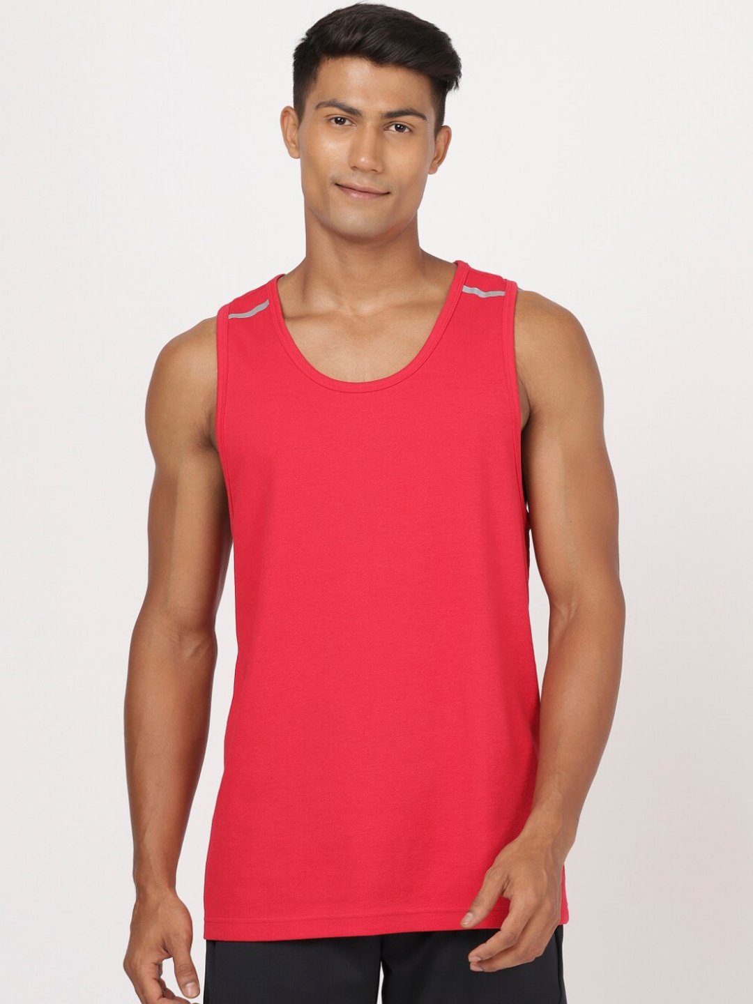 

Jockey Men Red Solid Innerwear Vest