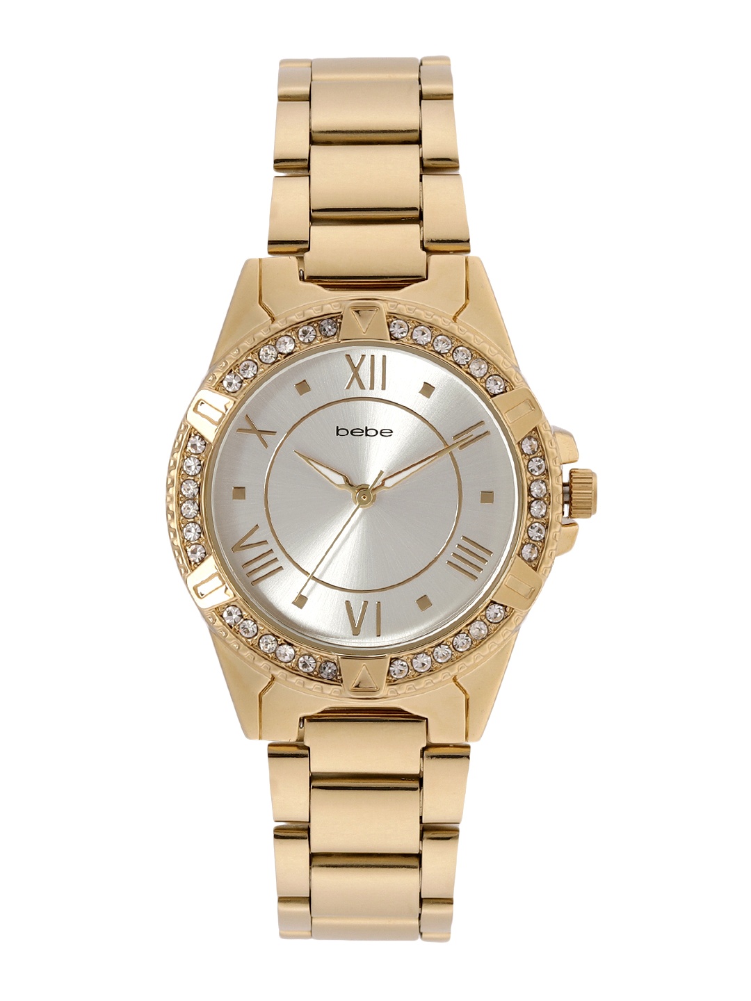 

bebe Women Bracelet Style Straps Analogue Watch MFB-PN-PF-DK2915, Silver