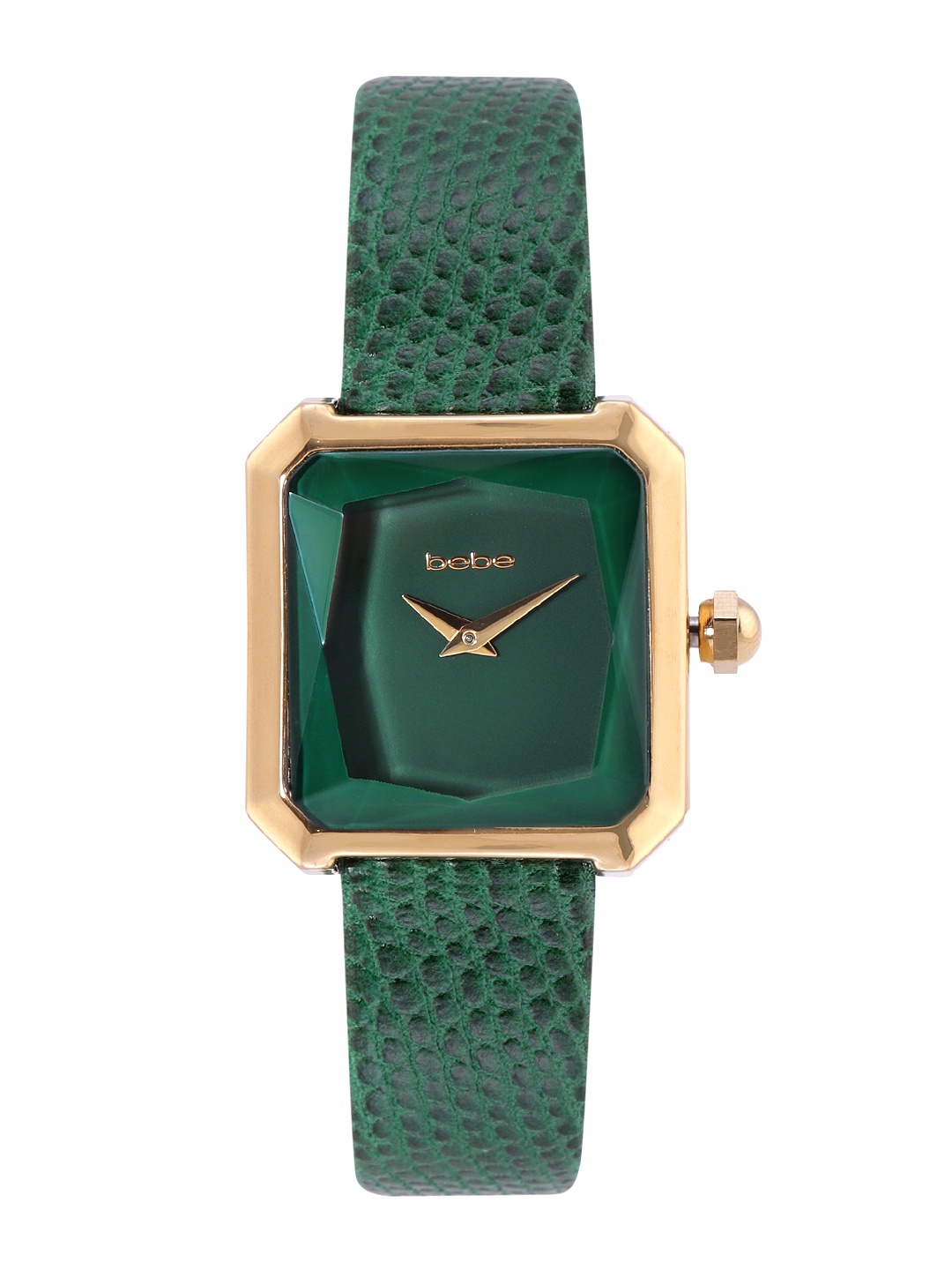 

bebe Women Textured Straps Analogue Watch MFB-PN-PF-DK2942, Green