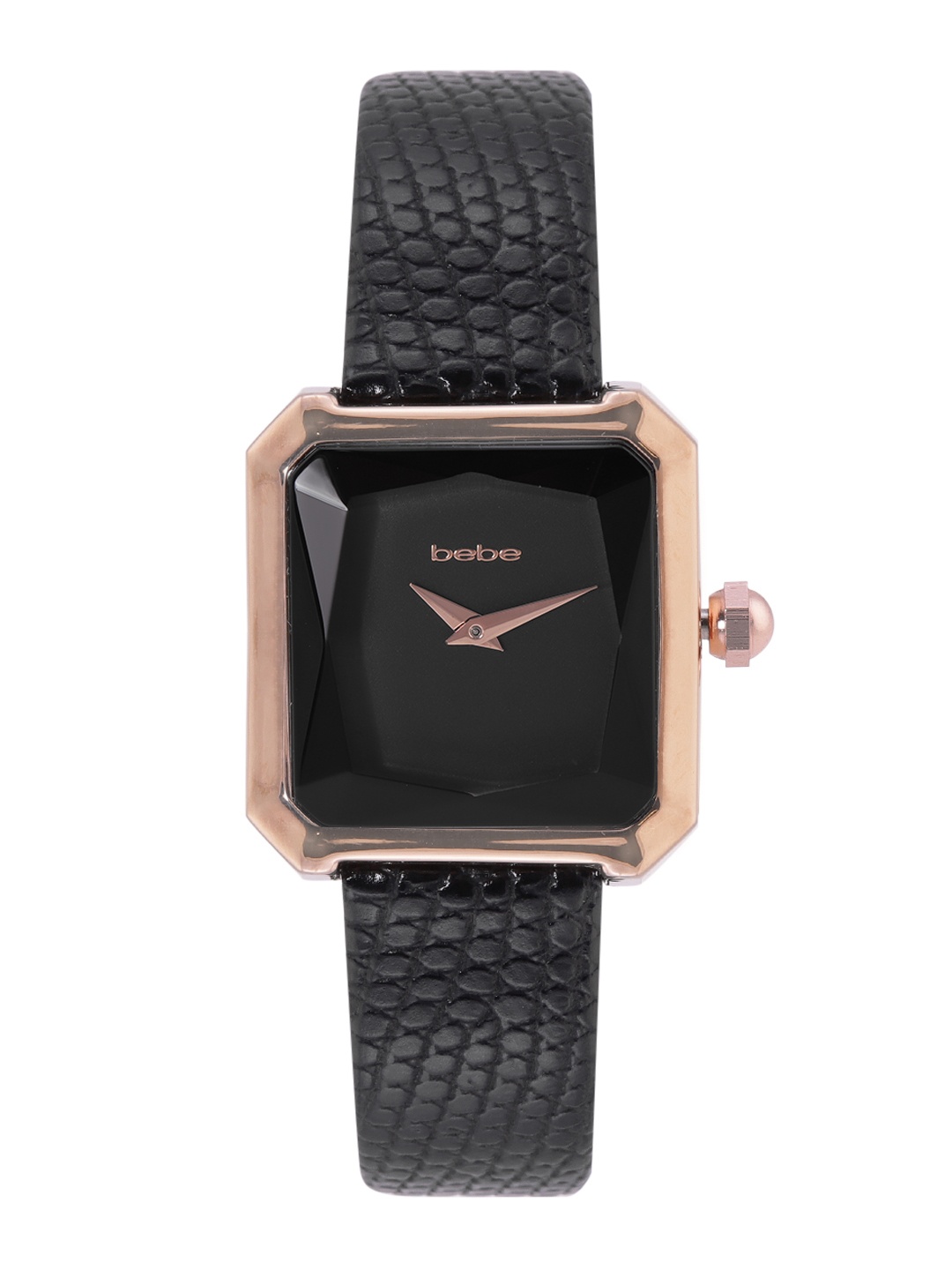 

bebe Women Textured Straps Analogue Watch MFB-PN-PF-DK2942, Black