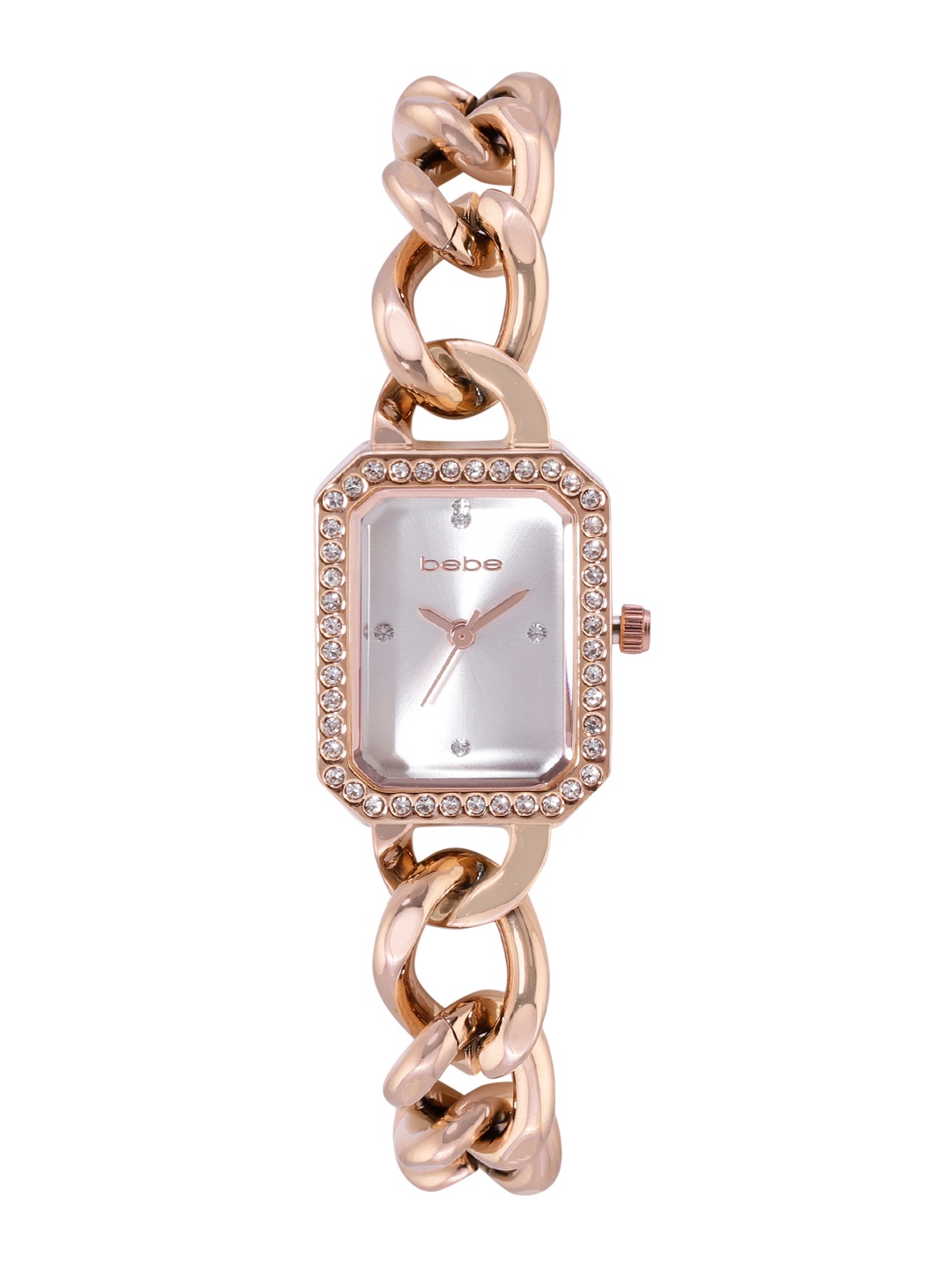 

bebe Women Stainless Steel Straps Analogue Watch MFB-PN-PF-TZ2962, Silver