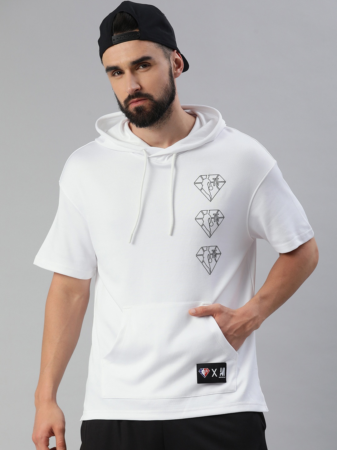 

NBA Men Printed Loose T-shirt, White