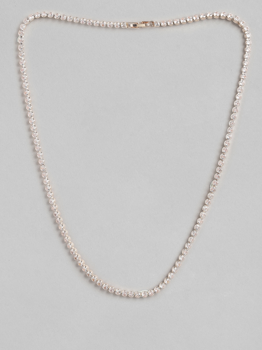 

Forever New Rose Gold-Toned Cubic Zirconia Studded Necklace