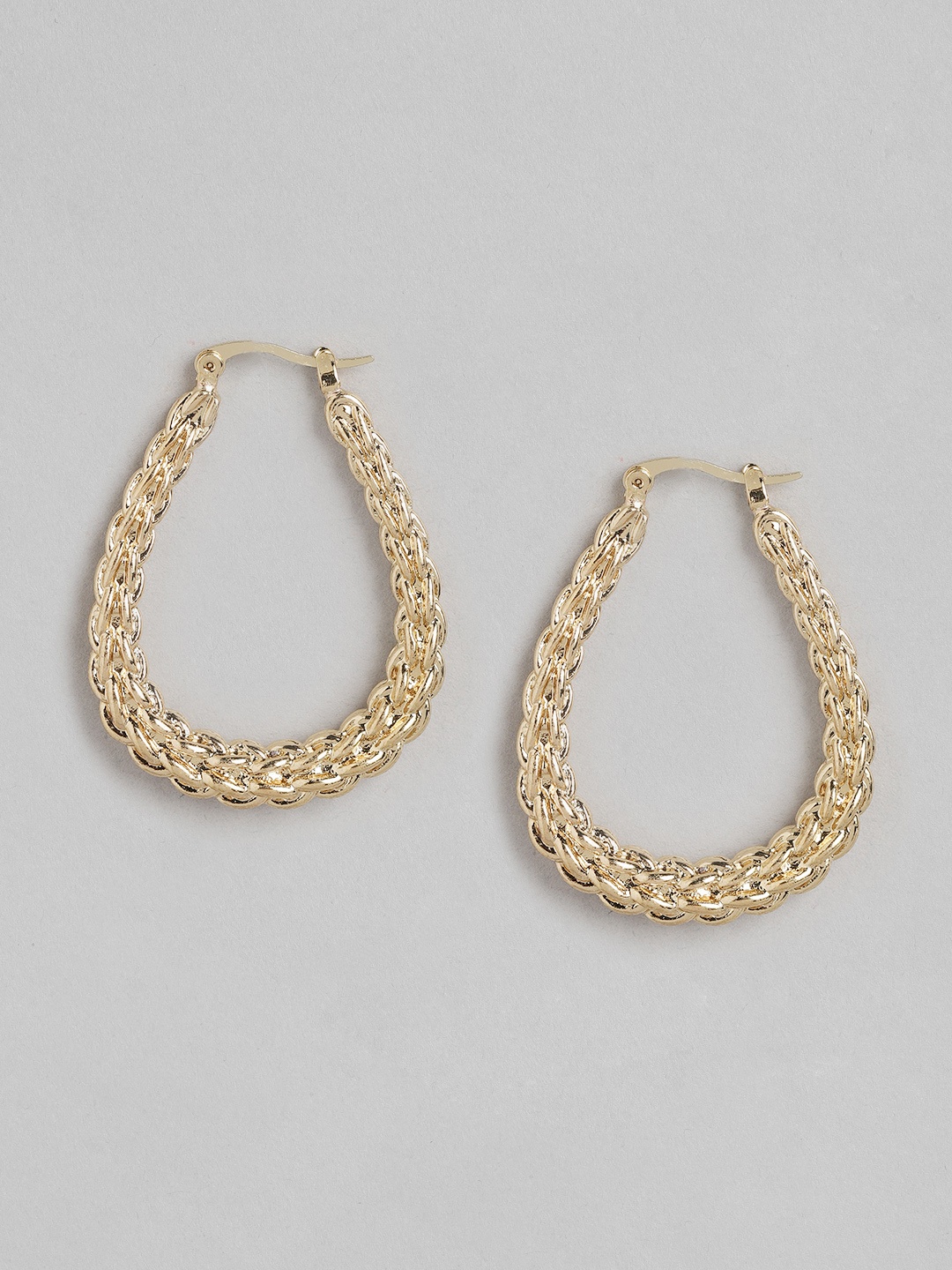 

Forever New Gold-Toned Oval Hoop Earrings