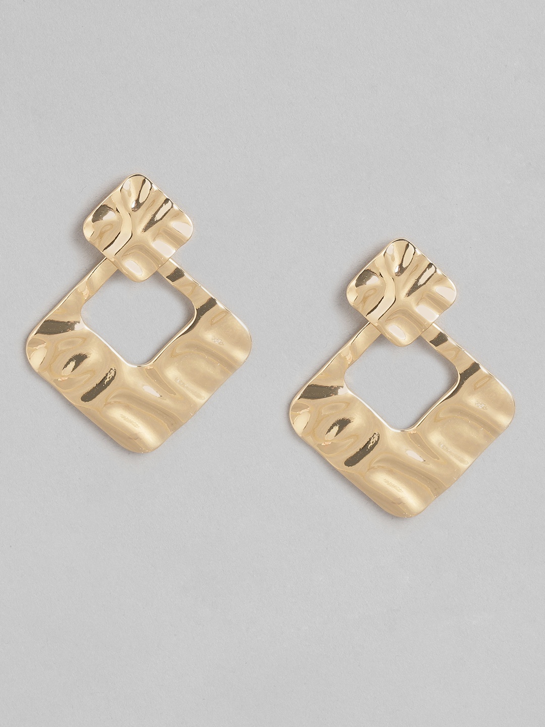 

Forever New Gold-Toned Geometric Drop Earrings