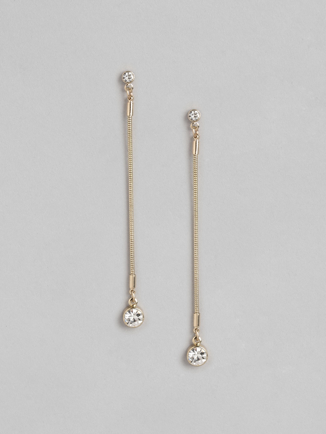 

Forever New Gold-Toned Contemporary Drop Earrings
