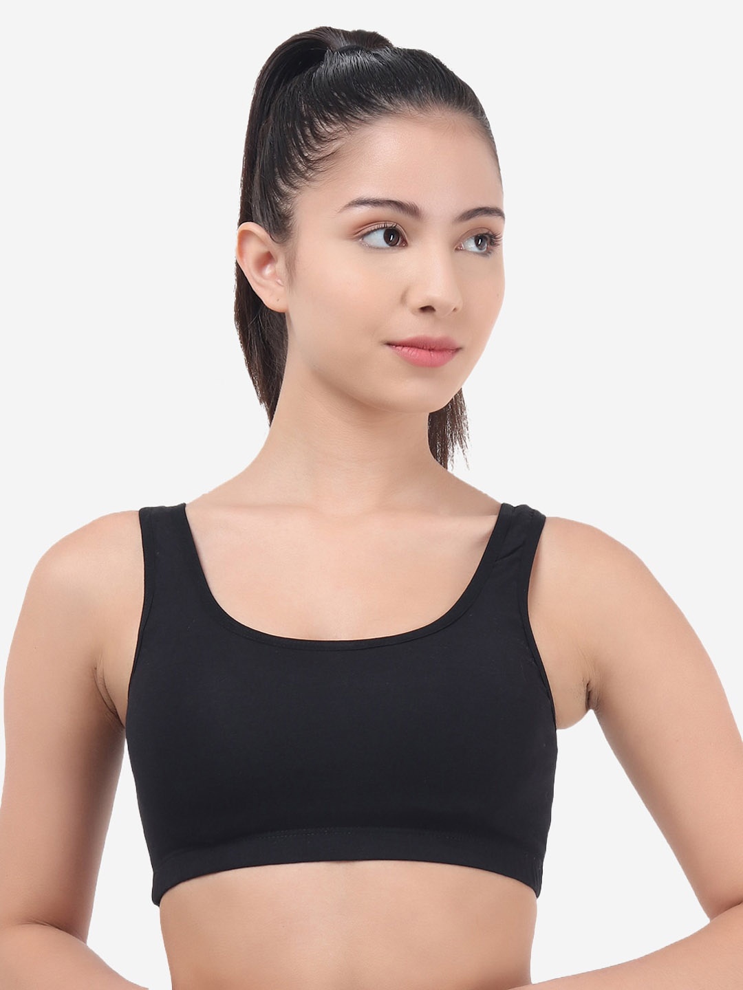 

Evalona Women Black Cotton Bra