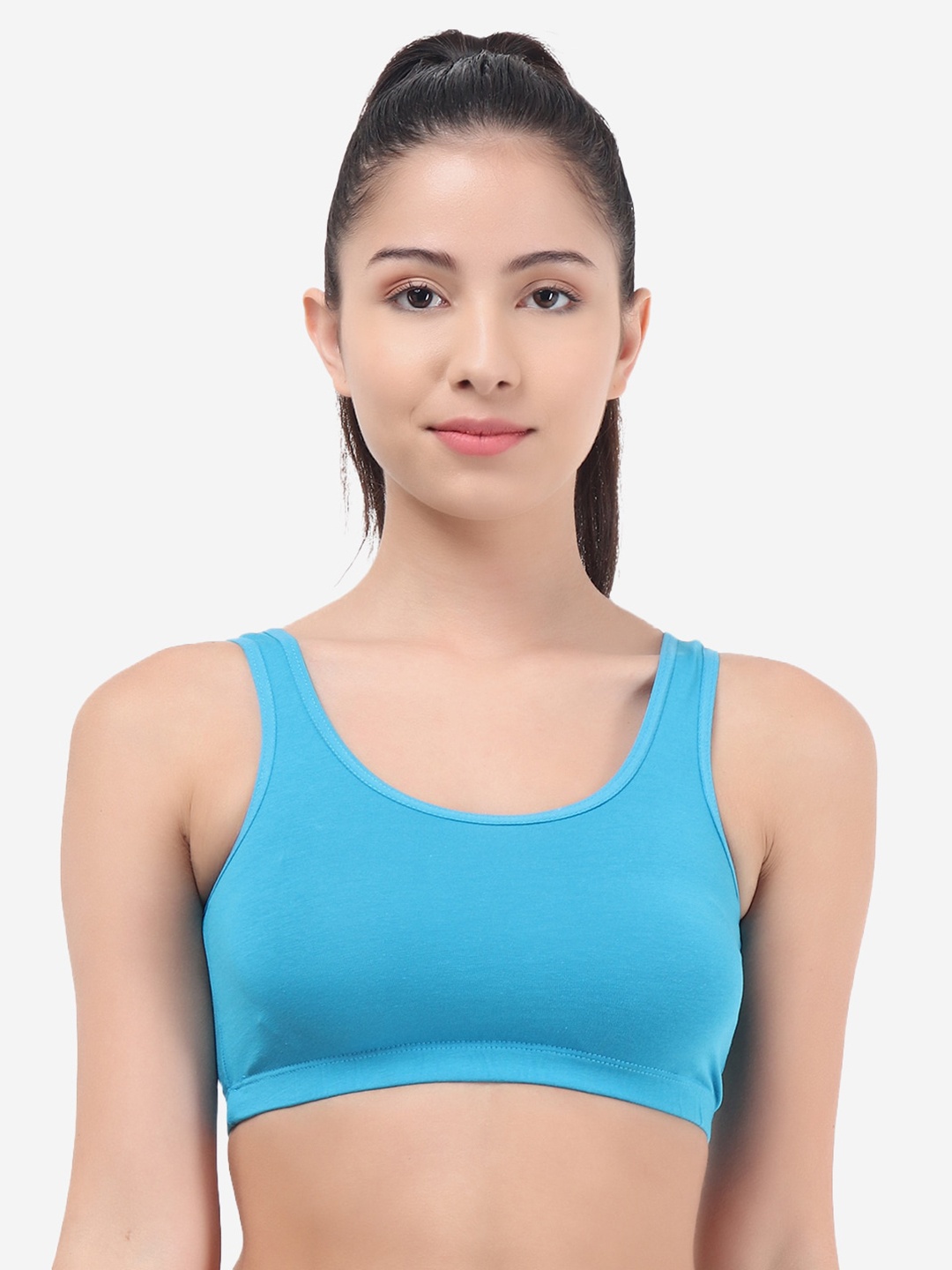 

Evalona Blue Bra Non-Padded Non-Wired Sports Bra