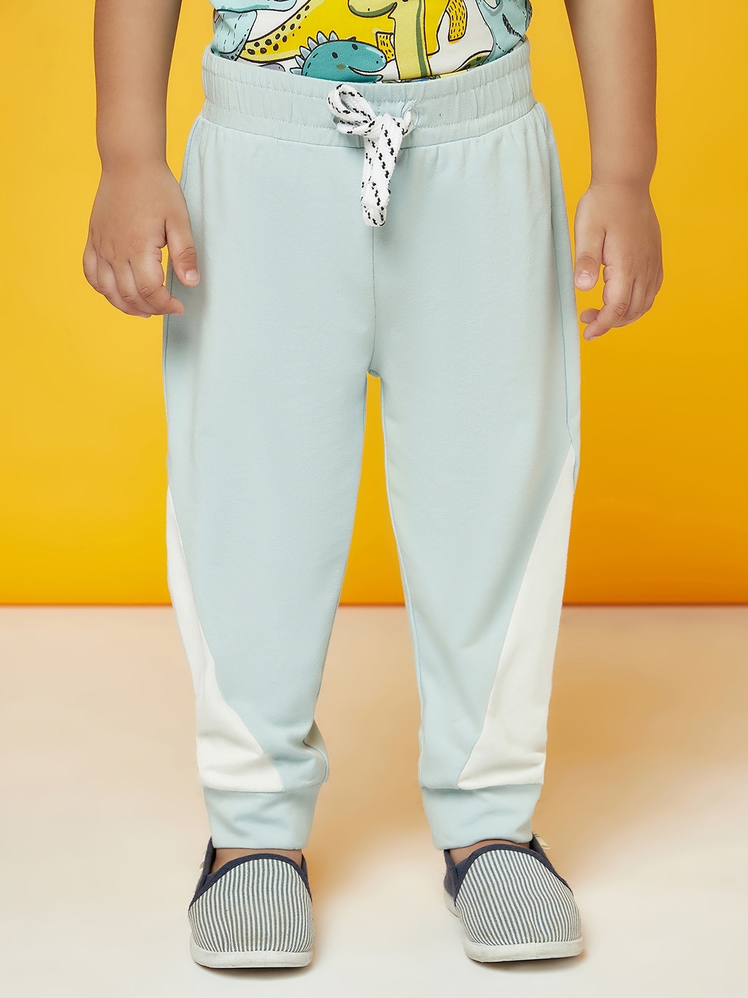 

SPUNKIES Boys Blue Solid Oraganic Cotton Joggers