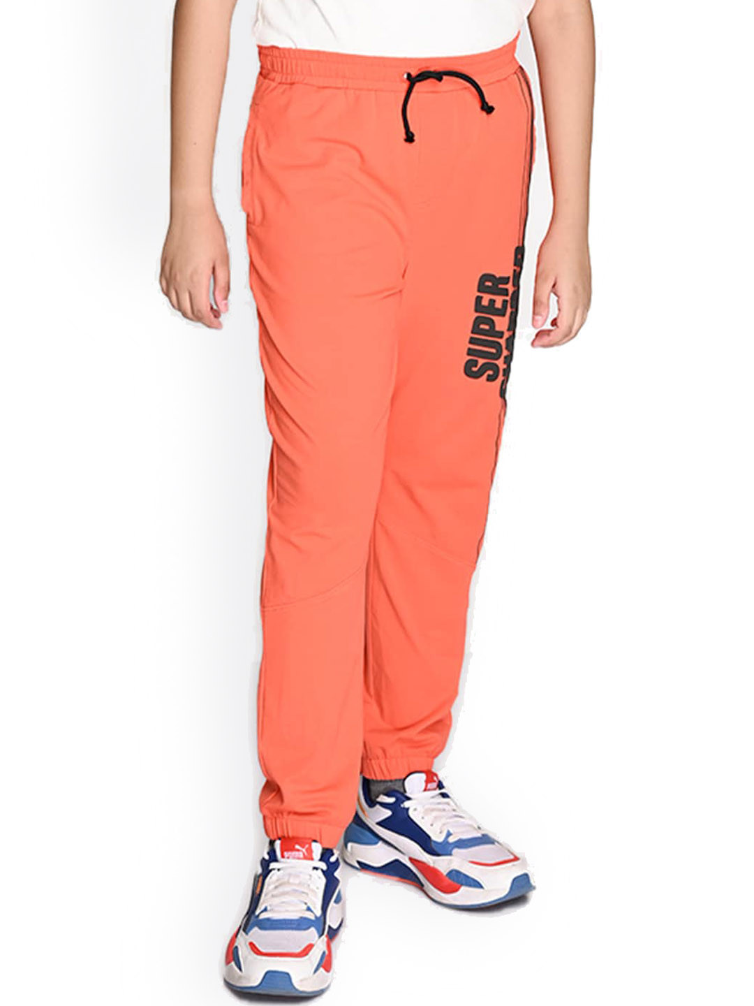 

SPUNKIES Boys Orange Solid Sports Joggers