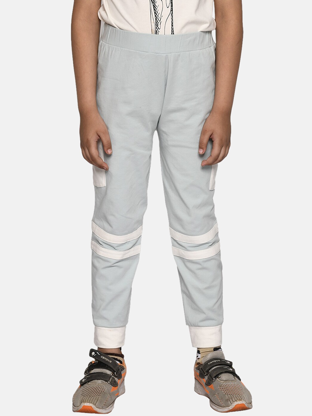 

SPUNKIES Boys White Solid Joggers