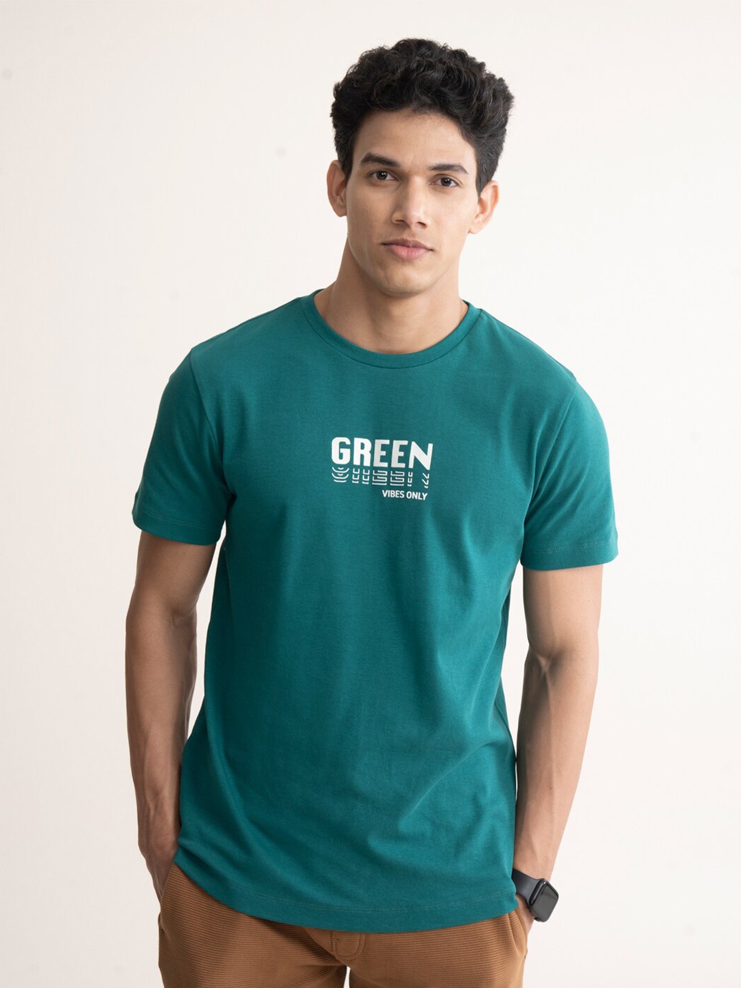 

DAMENSCH Premium Graphic Print T-Shirt, Turquoise blue