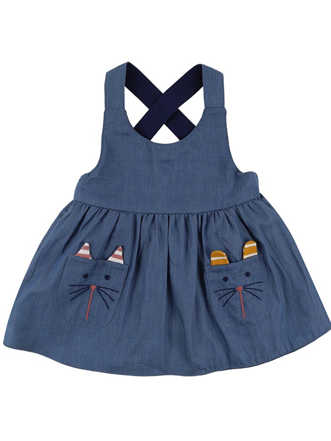 

Lilly and Sid Girls Navy Blue Reversible Dress