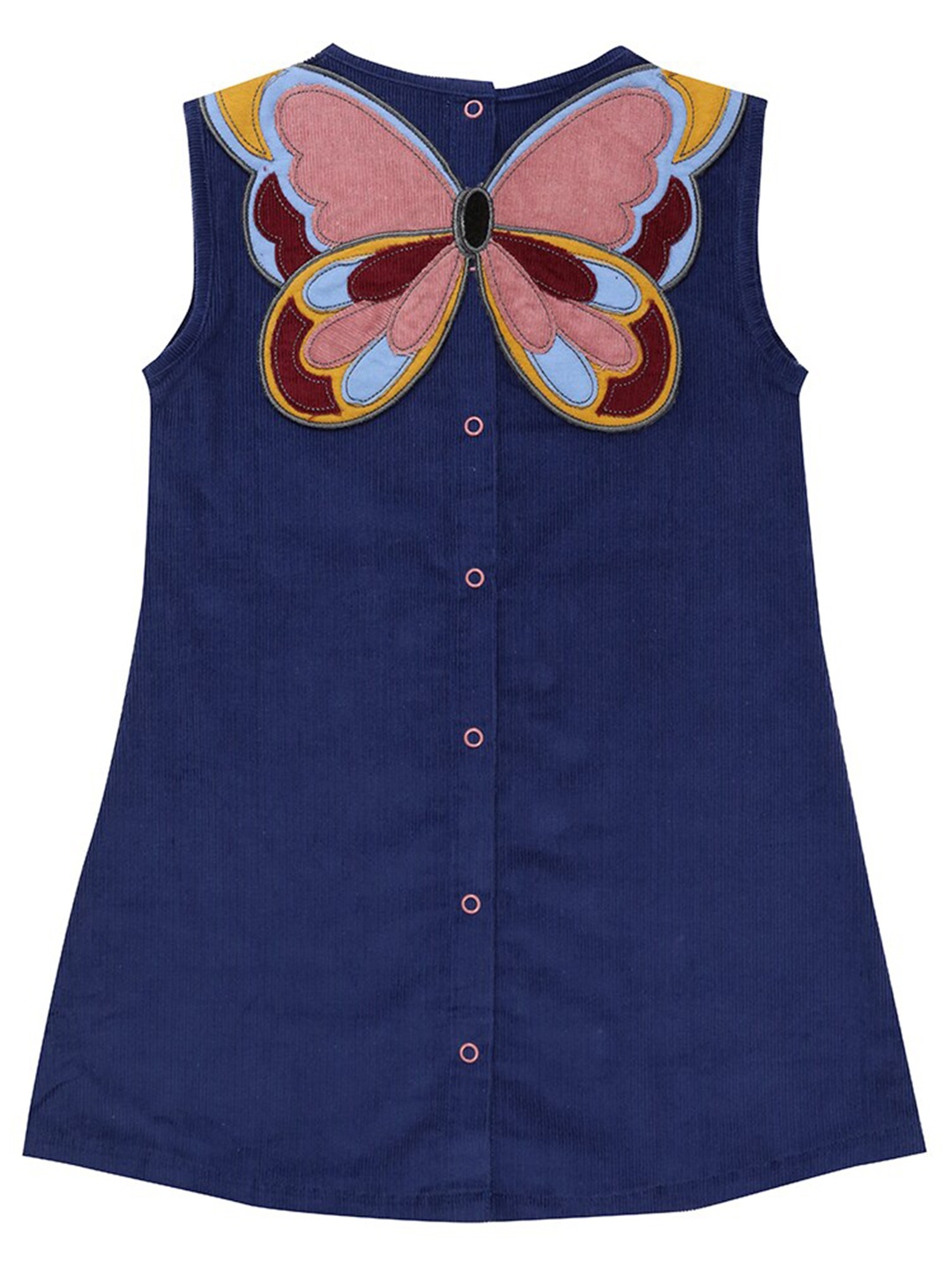 

Lilly and Sid Navy Blue Butterfly Applique A-Line Dress