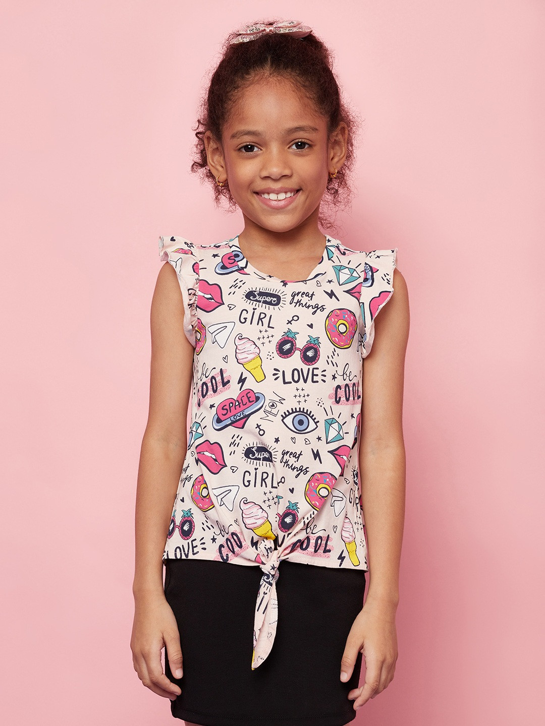 

SPUNKIES Pink Print Organic Cotton Top