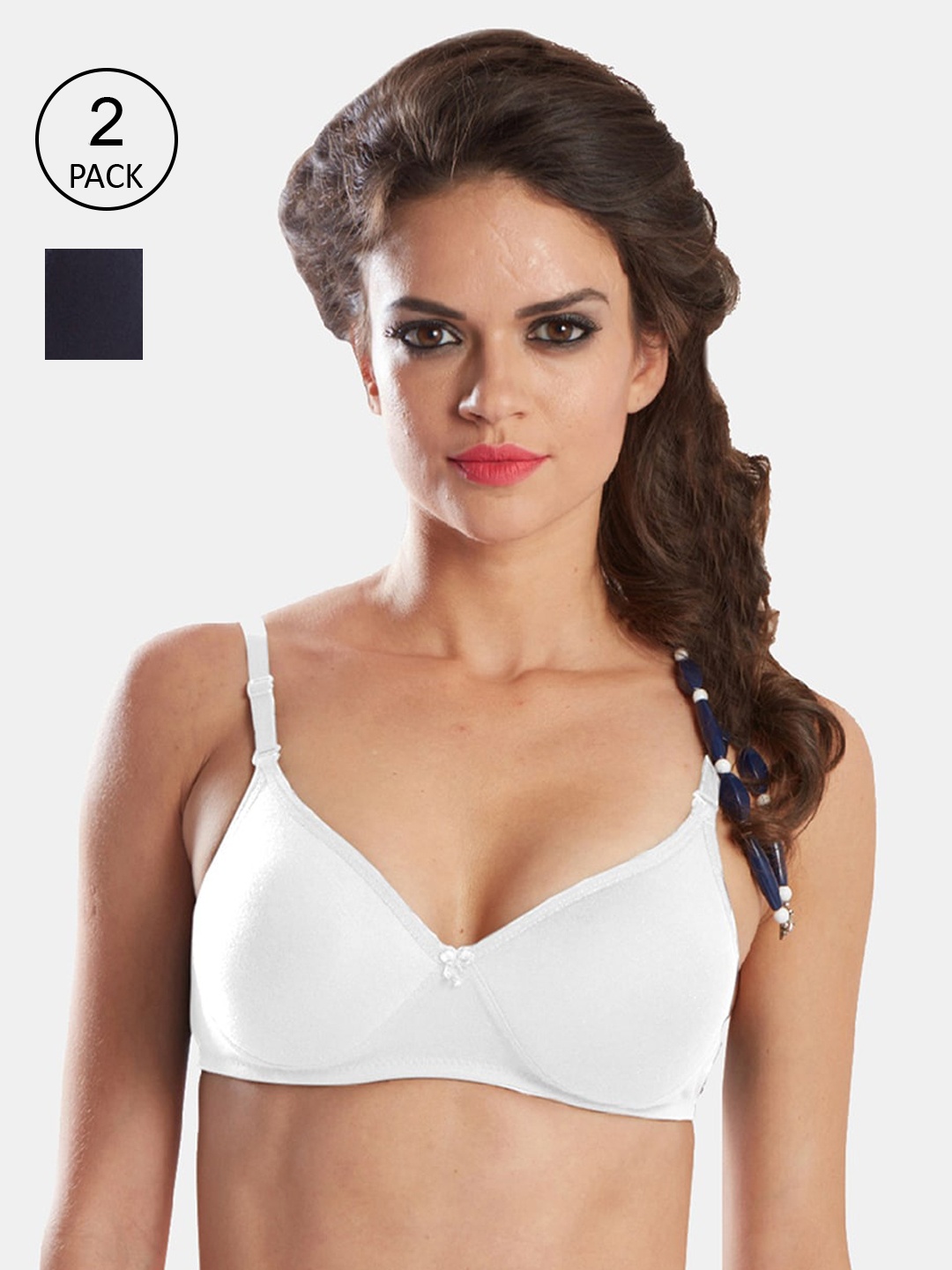 

Sonari Set Of 2 Navy Blue & White Lightly Padded Bra