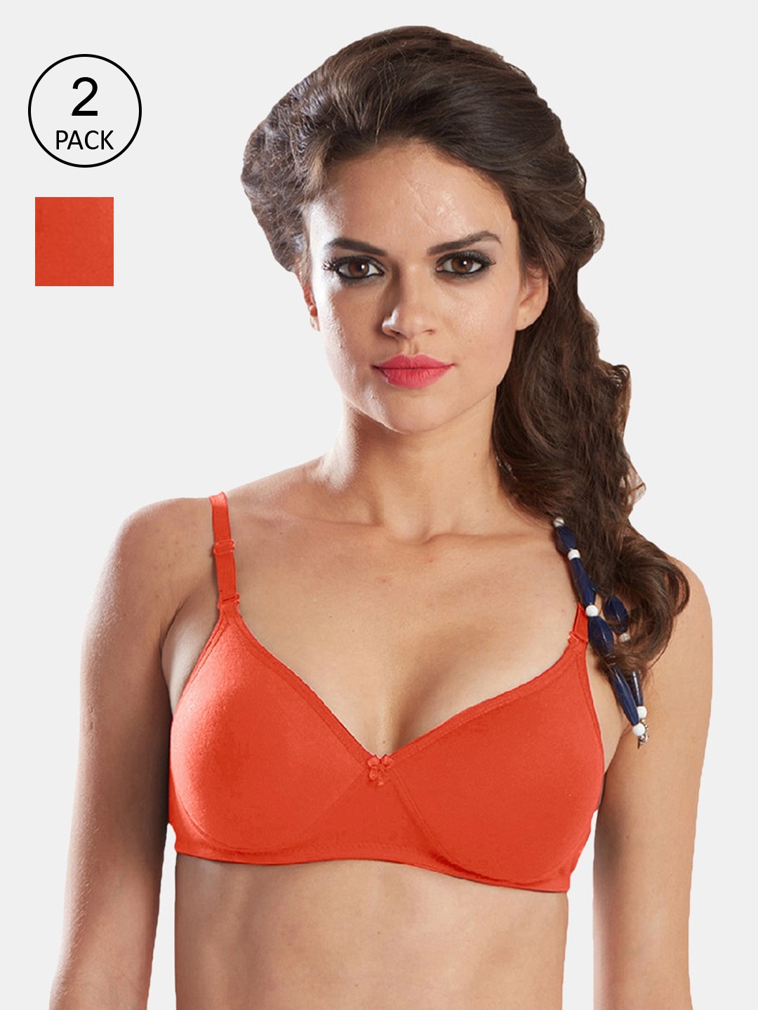 

Sonari Orange Lightly Padded Super Support Bra