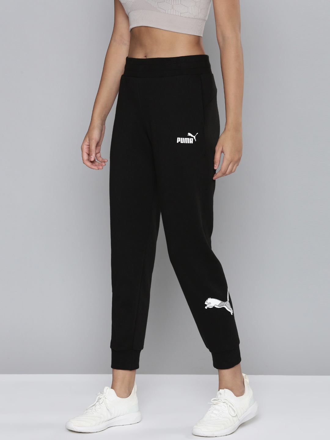

Puma Women Regular Fit Brand Logo Printed Power Graphic Regular Joggers, Black