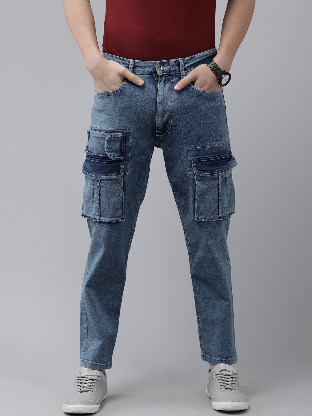 

Pepe Jeans Men Blue Mildly Distressed Light Fade Stretchable Jeans