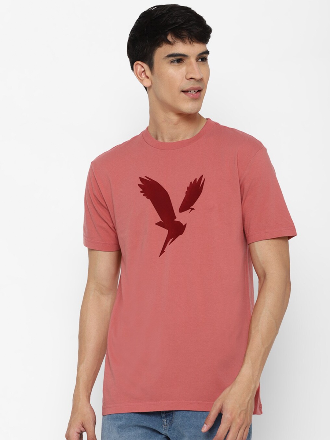 

AMERICAN EAGLE OUTFITTERS Men Pink Printed T-shirt