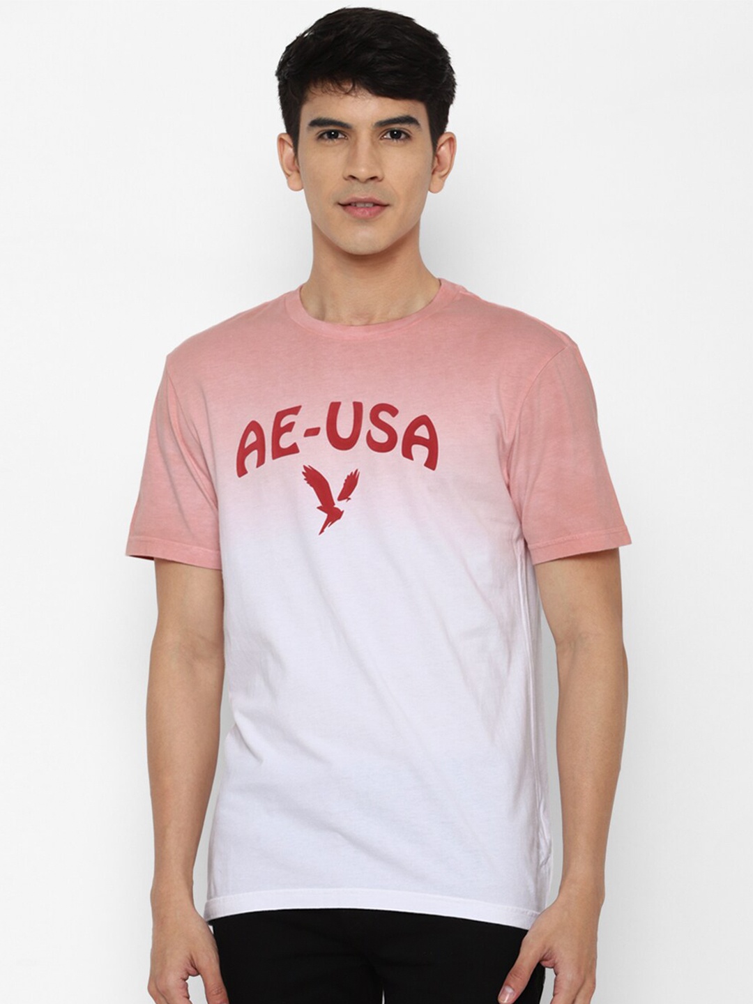 

AMERICAN EAGLE OUTFITTERS Men White Typography Printed Applique T-shirt
