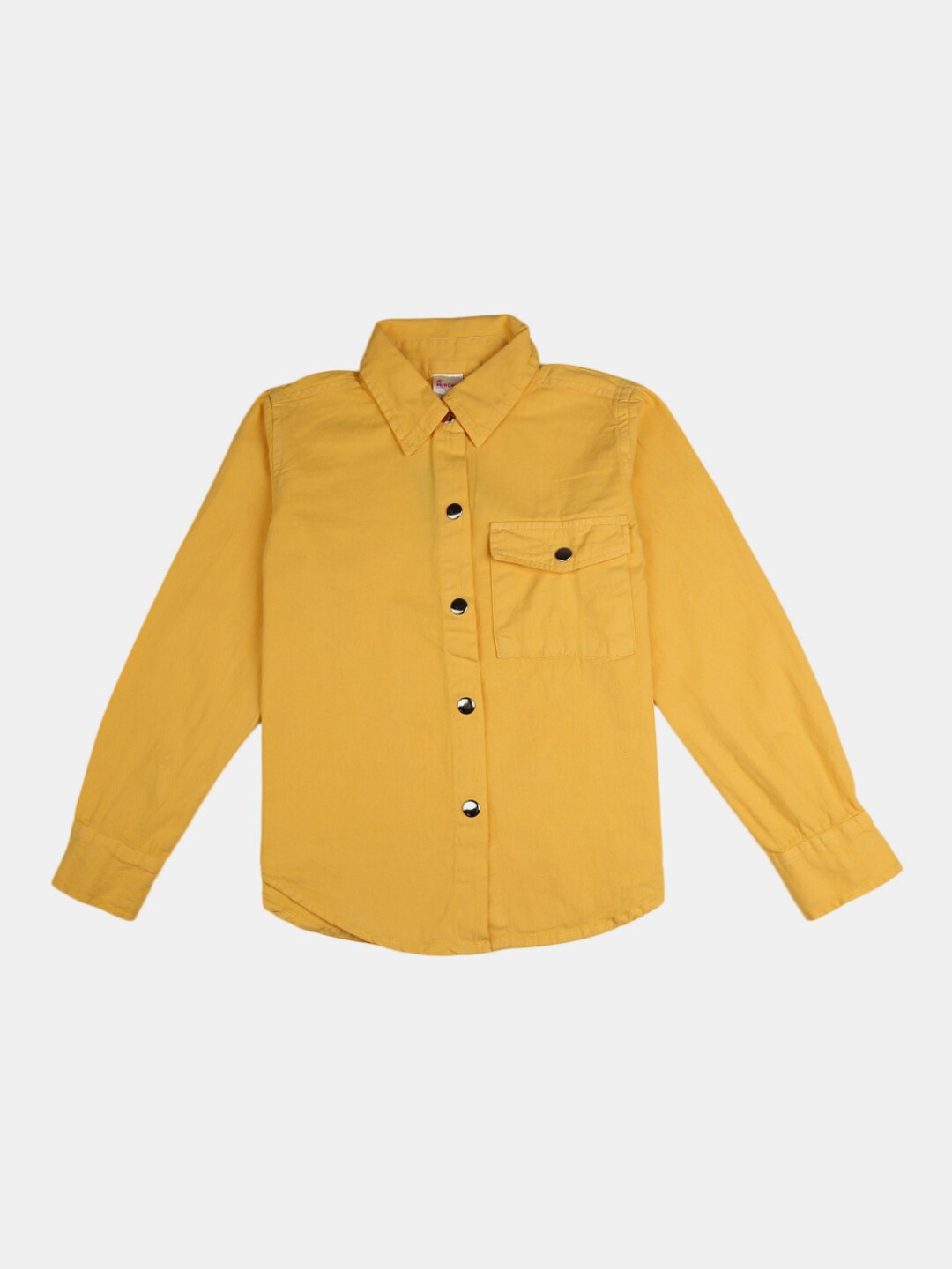 

V-Mart Kids Girls Yellow Casual Shirt Collar Shirt