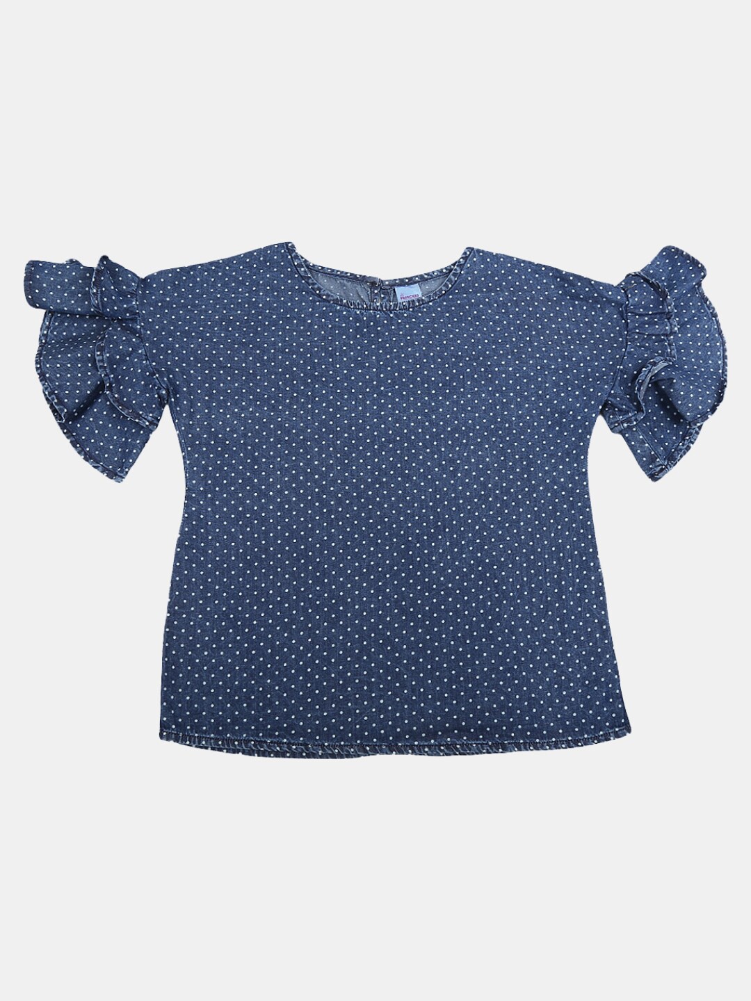 

V-Mart Blue Geometric Pure cotton Print Top