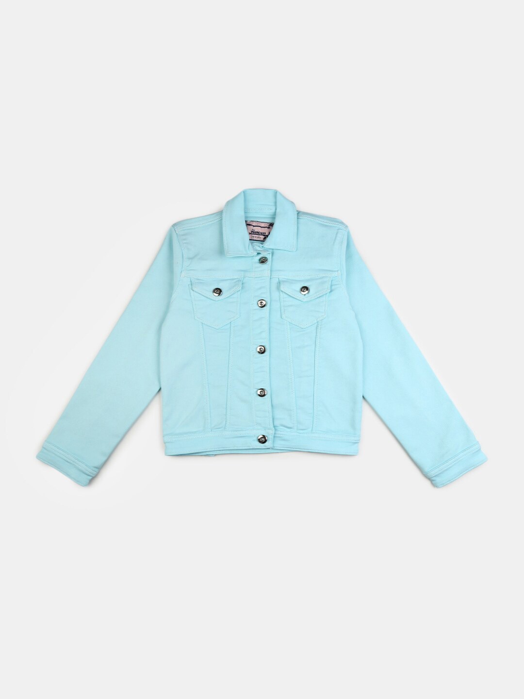 

V-Mart Girls Blue Solid Denim Jacket