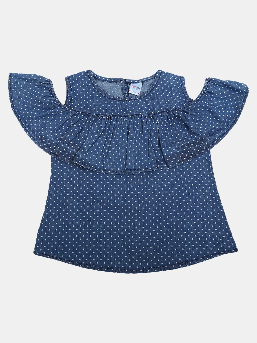 

V-Mart Blue Printed Cotton Top