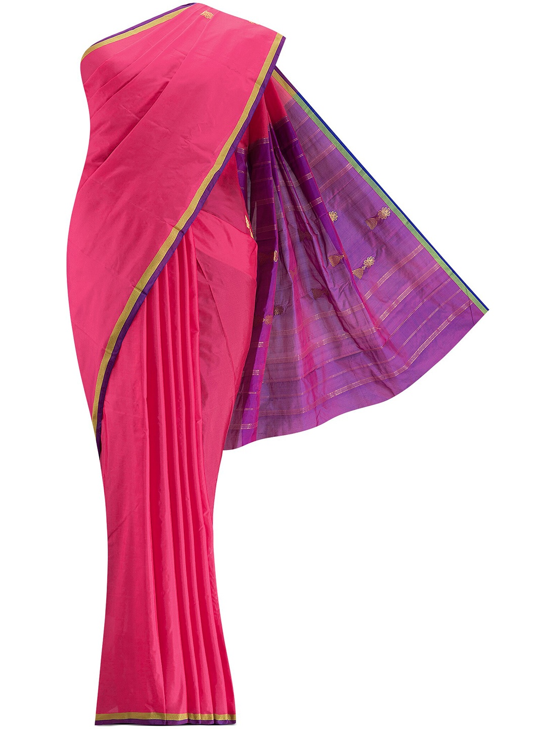 

Nalli Next Women Pink & Purple Art Silk Saree