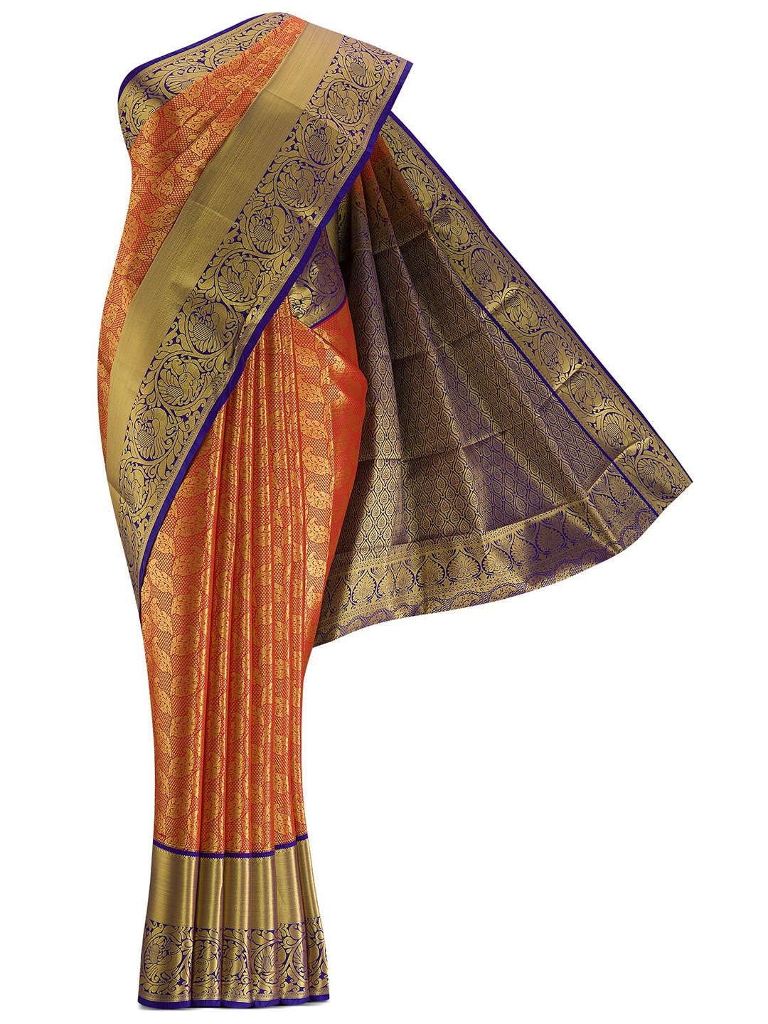 

Nalli Next Red & Gold-Toned Ethnic Motifs Zari Art Silk Saree