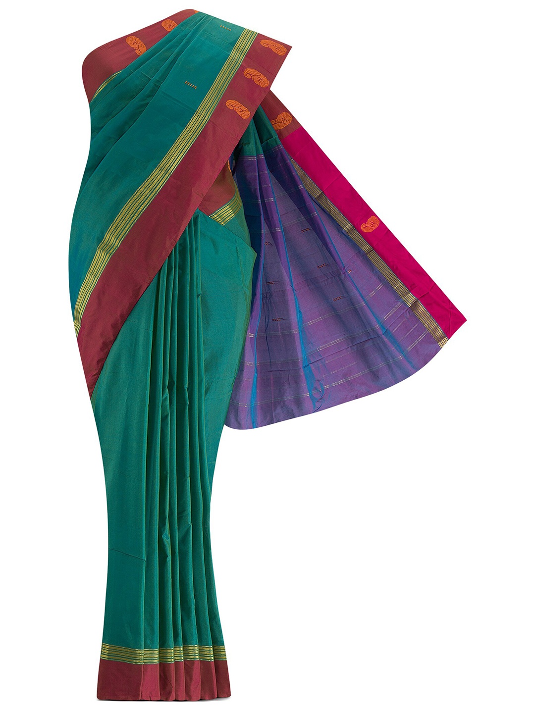 

Nalli Next Green & Blue Art Silk Saree