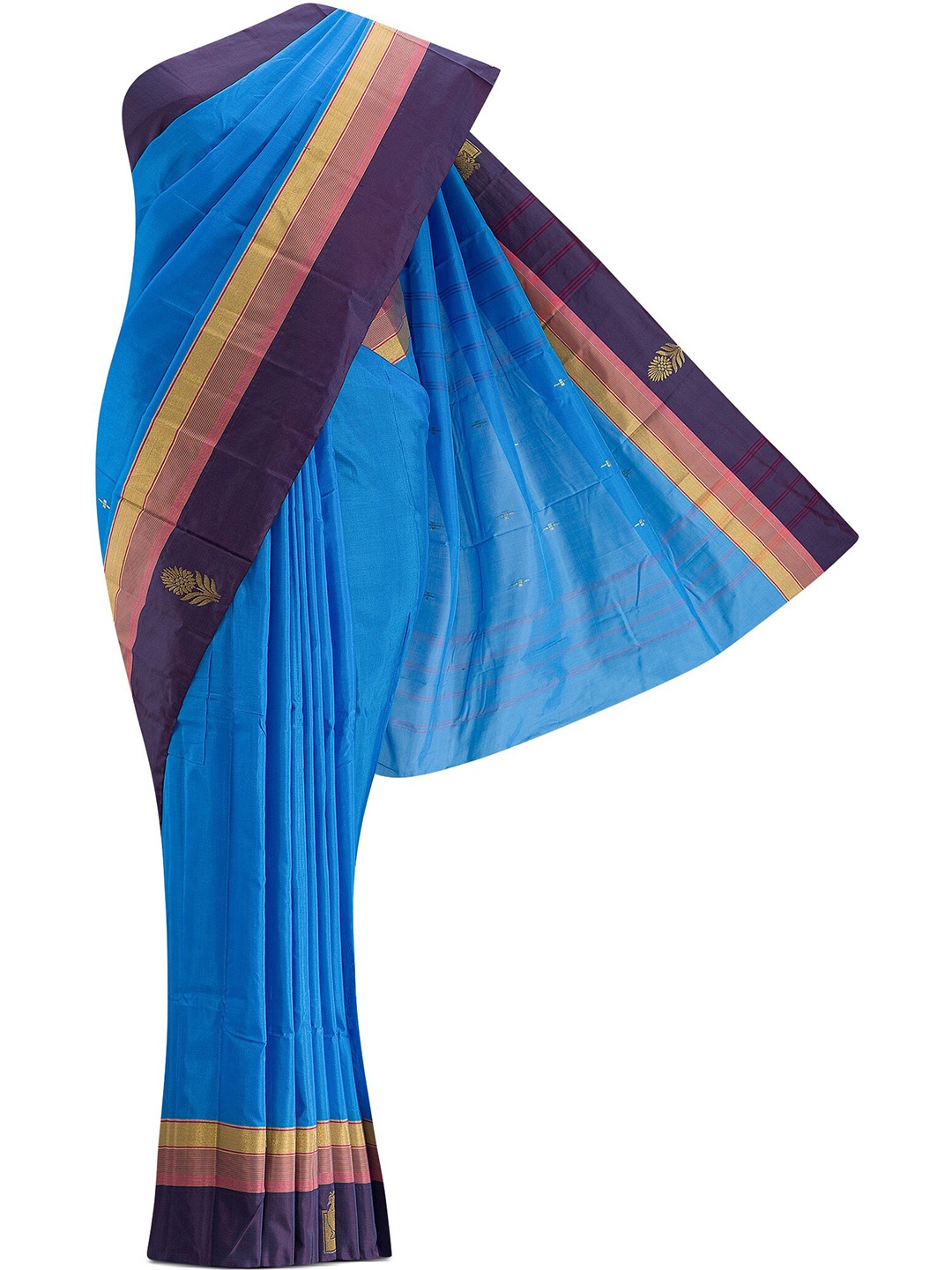 

Nalli Next Blue Solid Art Silk Saree