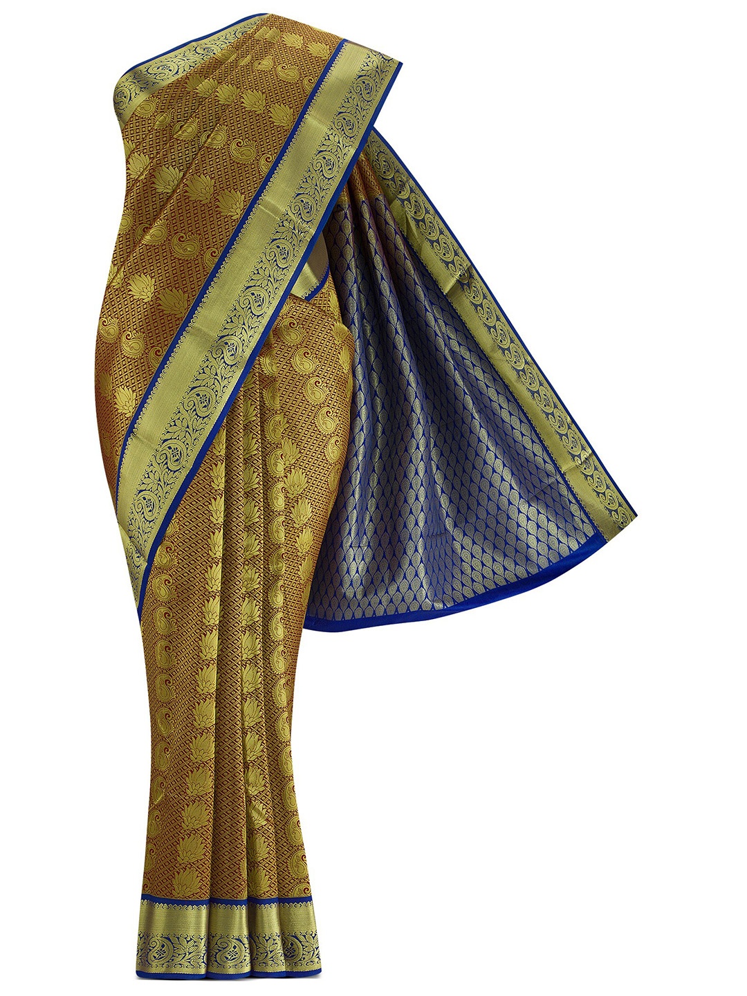 

Nalli Next Brown & Gold-Toned Woven Design Zari Art Silk Saree