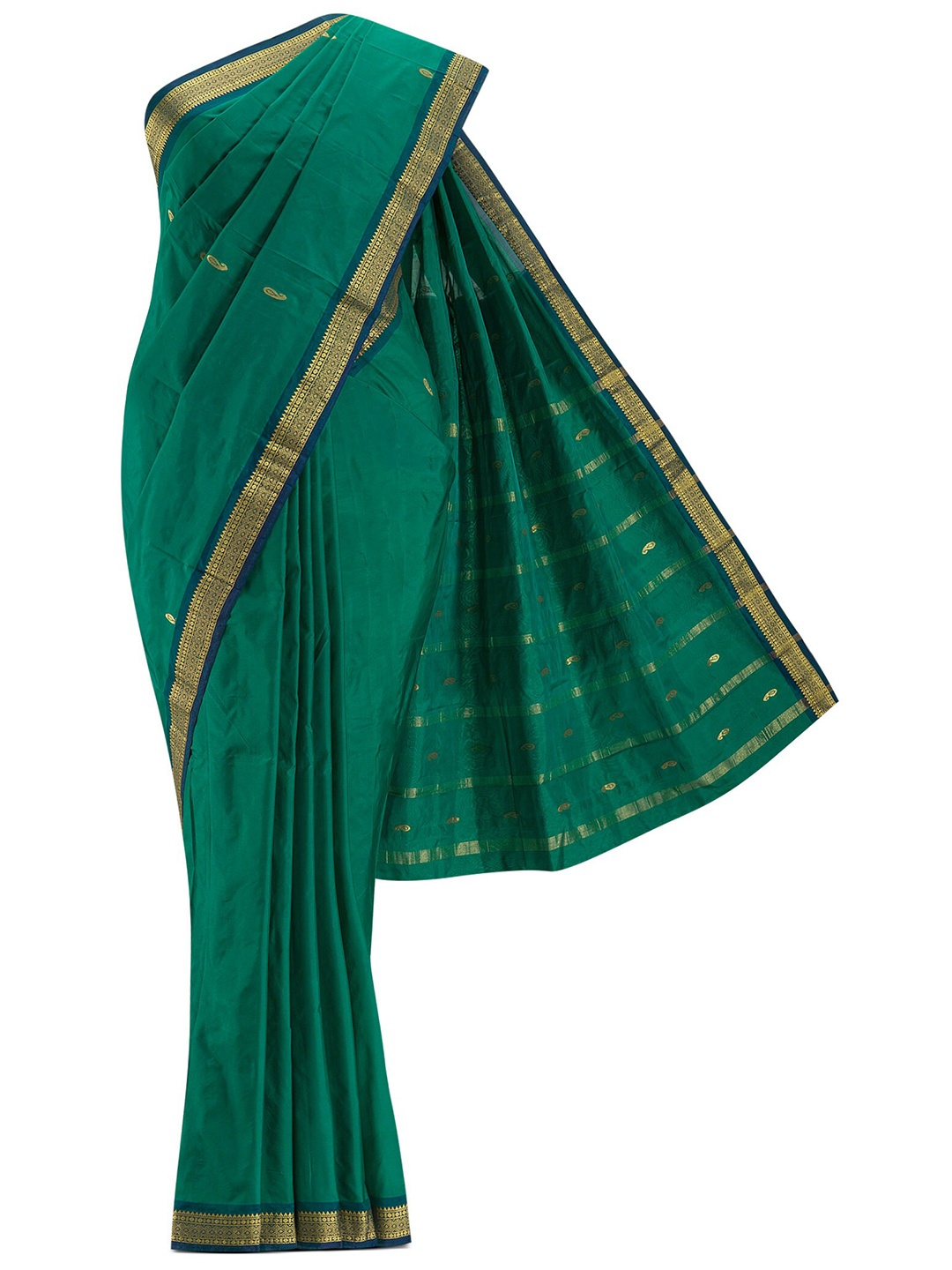 

Nalli Next Green Woven Design Zari Art Silk Saree