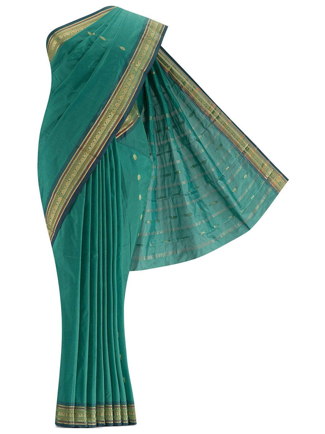 

Nalli Next Green Woven Design Zari Art Silk Saree