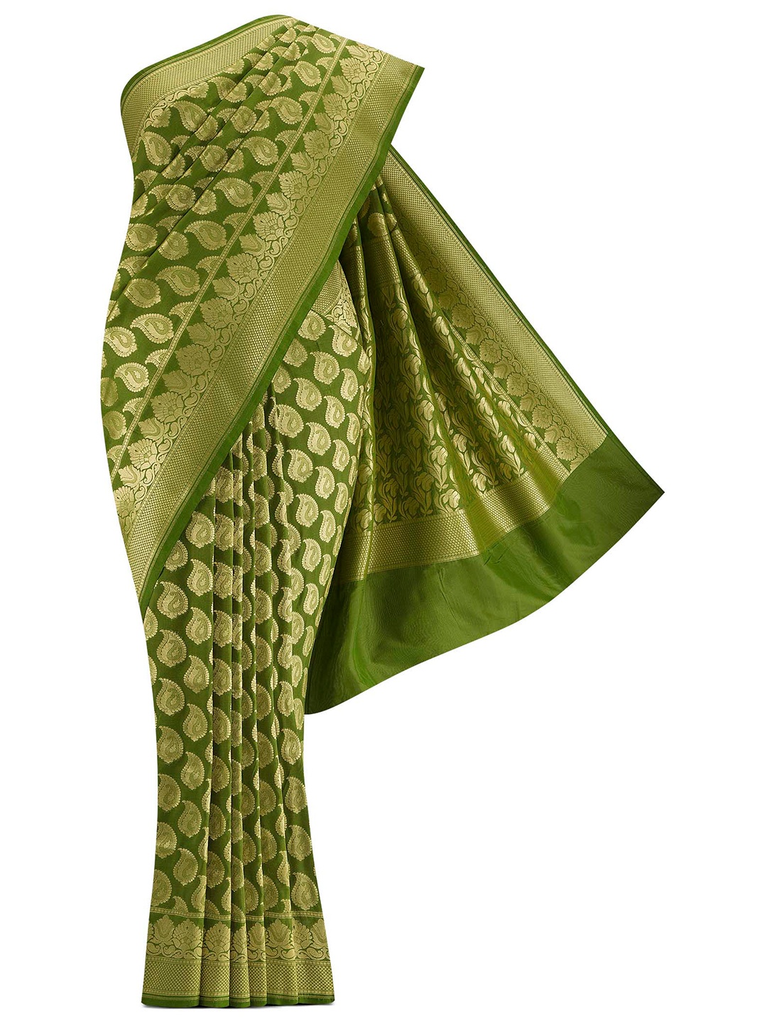 

Nalli Next Woman Green Woven Design Art Silk Banarasi Saree