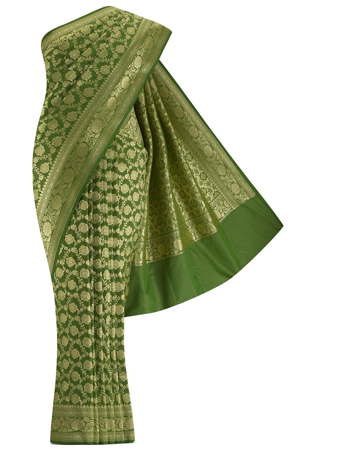 

Nalli Next Woman Green Woven Design Art Silk Banarasi Saree