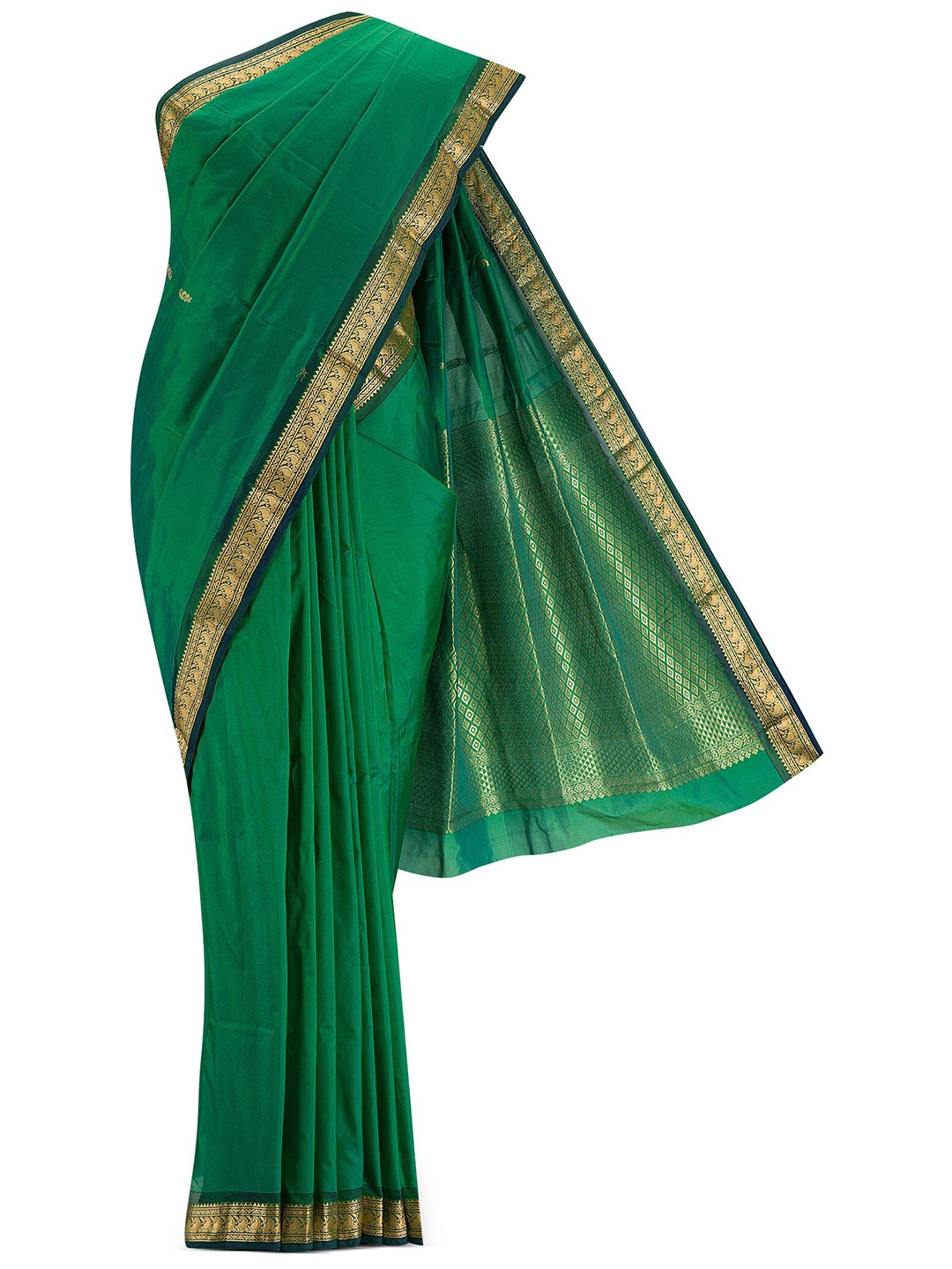 

Nalli Next Woman Green Woven Design Art Silk Saree