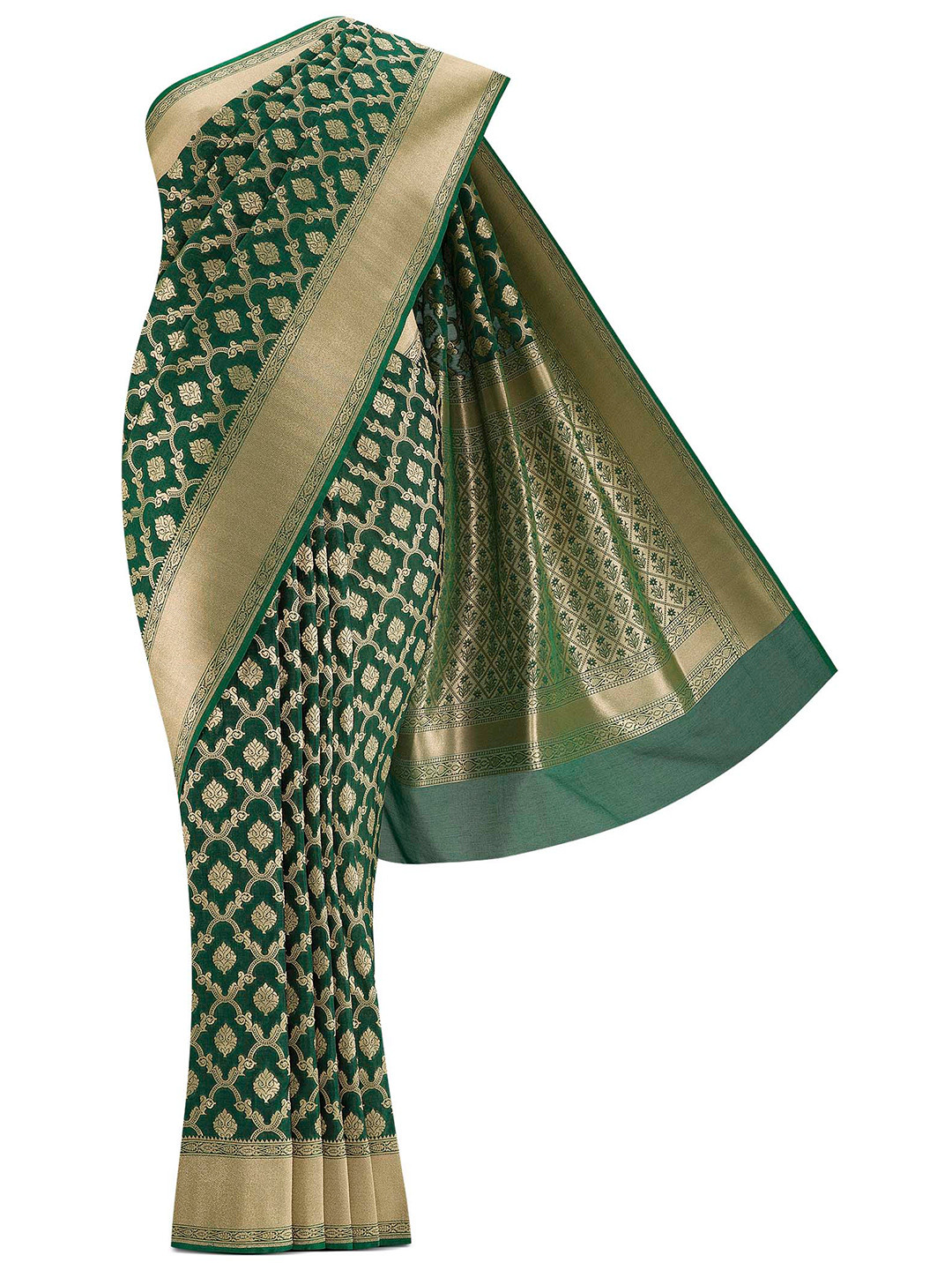 

Nalli Next Green Woven Design Art Silk Banarasi Saree
