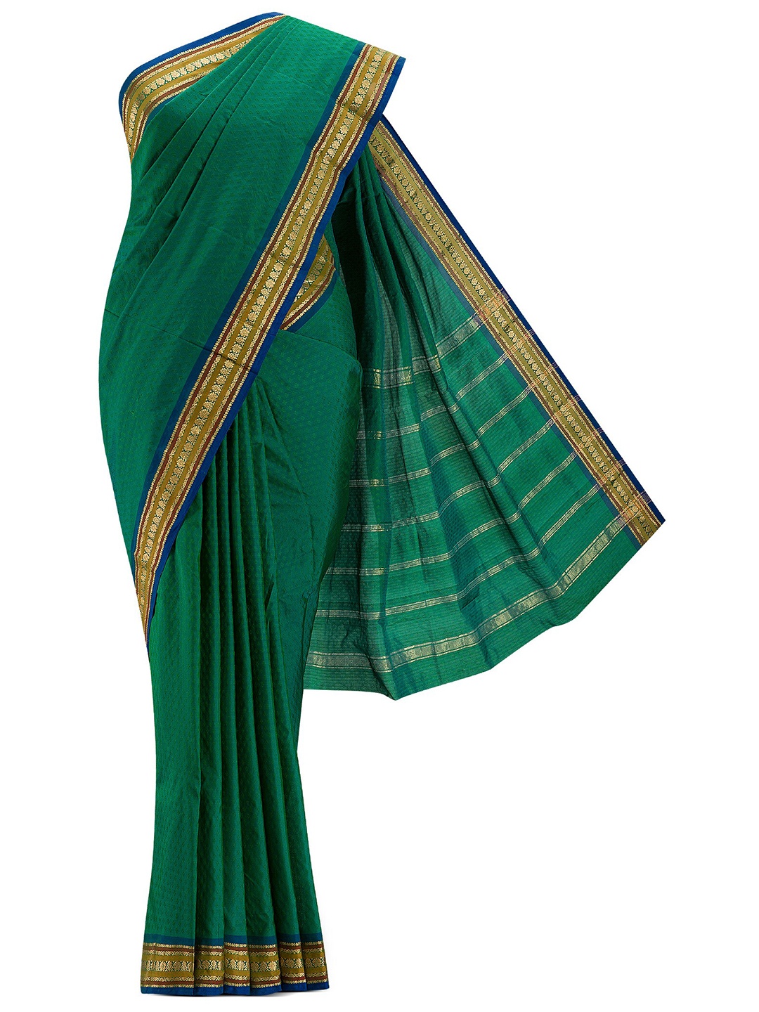 

Nalli Next Green & Grey Woven Design Zari Art Silk Saree