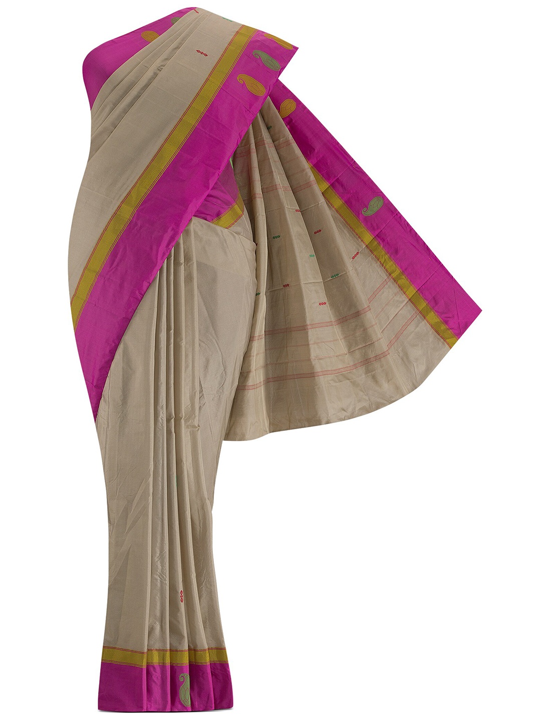 

Nalli Next Grey & Pink Woven Design Zari Art Silk Saree