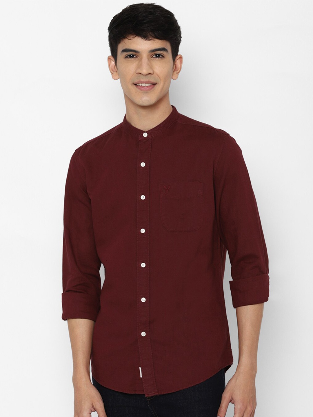 

AMERICAN EAGLE OUTFITTERS Men Burgundy Casual Shirt